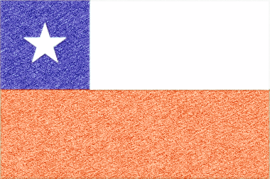 チリ共和国の国旗イラスト - ｺﾙｸﾎﾞｰﾄﾞ風の国旗イラスト一覧｜世界の国サーチ