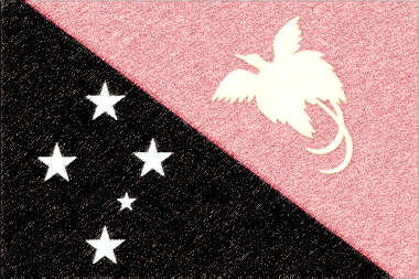 パプアニューギニア独立国の国旗イラスト - ｺﾙｸﾎﾞｰﾄﾞ風の国旗イラスト一覧｜世界の国サーチ