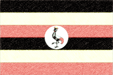 ウガンダ共和国の国旗イラスト - ｺﾙｸﾎﾞｰﾄﾞ風の国旗イラスト一覧｜世界の国サーチ
