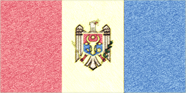 モルドバ共和国の国旗イラスト（ｺﾙｸﾎﾞｰﾄﾞ風の国旗イラスト）