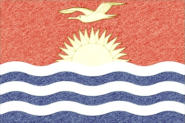 キリバス共和国の国旗イラスト - ｺﾙｸﾎﾞｰﾄﾞ風の国旗イラスト一覧｜世界の国サーチ