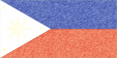 フィリピン共和国の国旗イラスト - ｺﾙｸﾎﾞｰﾄﾞ風の国旗イラスト一覧｜世界の国サーチ