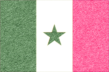 セネガル共和国の国旗イラスト - ｺﾙｸﾎﾞｰﾄﾞ風の国旗イラスト一覧｜世界の国サーチ