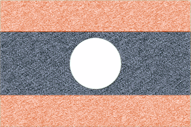 ラオス人民民主共和国の国旗イラスト（ｺﾙｸﾎﾞｰﾄﾞ風の国旗イラスト）