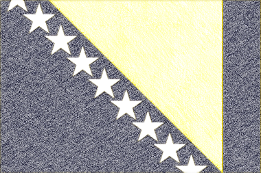 ボスニア・ヘルツェゴビナの国旗イラスト - ｺﾙｸﾎﾞｰﾄﾞ風の国旗イラスト一覧｜世界の国サーチ
