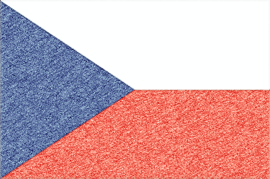 チェコ共和国の国旗イラスト（ｺﾙｸﾎﾞｰﾄﾞ風の国旗イラスト）