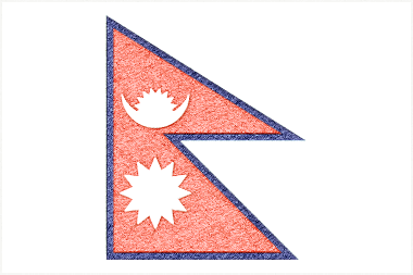 ネパールの国旗イラスト - ｺﾙｸﾎﾞｰﾄﾞ風の国旗イラスト一覧｜世界の国サーチ