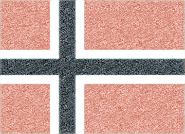 ノルウェー王国の国旗イラスト（ｺﾙｸﾎﾞｰﾄﾞ風の国旗イラスト）