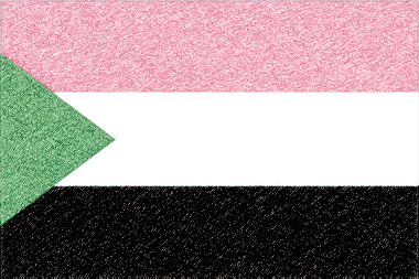 スーダン共和国の国旗イラスト - ｺﾙｸﾎﾞｰﾄﾞ風の国旗イラスト一覧｜世界の国サーチ