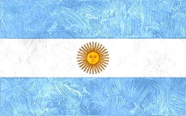 アルゼンチン共和国の国旗イラスト（油絵風の国旗イラスト）