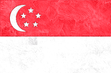 シンガポール共和国の国旗イラスト - 油絵風の国旗イラスト一覧｜世界の国サーチ