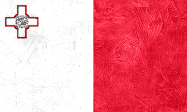 マルタ共和国の国旗イラスト（油絵風の国旗イラスト）