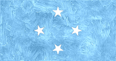 ミクロネシア連邦の国旗イラスト（油絵風の国旗イラスト）