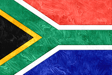 南アフリカ共和国の国旗イラスト（油絵風の国旗イラスト）