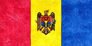 モルドバ共和国の国旗イラスト（油絵風の国旗イラスト）