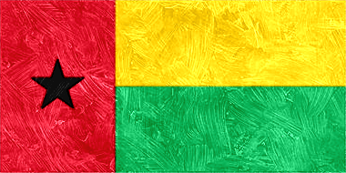 ギニアビサウ共和国の国旗イラスト（油絵風の国旗イラスト）