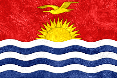 キリバス共和国の国旗イラスト - 油絵風の国旗イラスト一覧｜世界の国サーチ