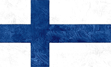 フィンランド共和国の国旗イラスト（油絵風の国旗イラスト）
