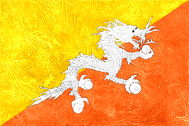 ブータン王国の国旗イラスト - 油絵風の国旗イラスト一覧｜世界の国サーチ