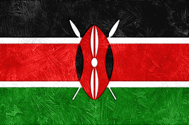 ケニア共和国の国旗イラスト（油絵風の国旗イラスト）
