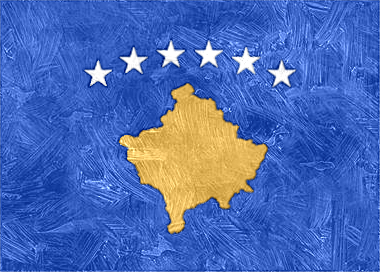 コソボ共和国の国旗イラスト - 油絵風の国旗イラスト一覧｜世界の国サーチ