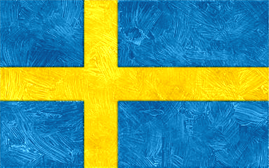 スウェーデン王国の国旗イラスト（油絵風の国旗イラスト）