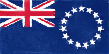 クック諸島の国旗イラスト（水彩画風の国旗イラスト）