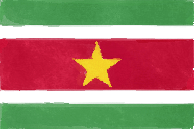 スリナム共和国の国旗イラスト - 水彩画風の国旗イラスト一覧｜世界の国サーチ