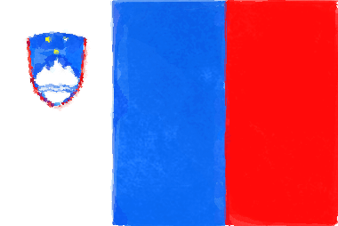 スロベニア共和国の国旗イラスト - 水彩画風の国旗イラスト一覧｜世界の国サーチ
