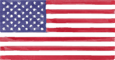 アメリカ合衆国の国旗イラスト - 水彩画風の国旗イラスト一覧｜世界の国サーチ