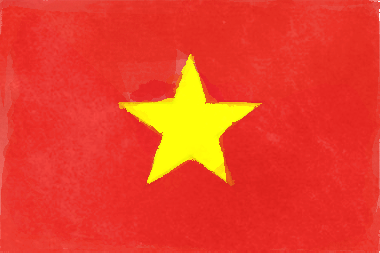 ベトナム社会主義共和国の国旗イラスト - 水彩画風の国旗イラスト一覧｜世界の国サーチ
