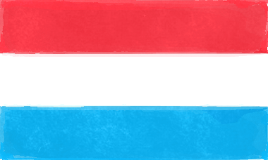 ルクセンブルク大公国の国旗イラスト（水彩画風の国旗イラスト）