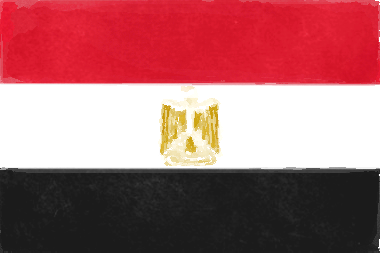 エジプト・アラブ共和国の国旗イラスト - 水彩画風の国旗イラスト一覧｜世界の国サーチ