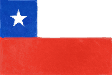 チリ共和国の国旗イラスト - 水彩画風の国旗イラスト一覧｜世界の国サーチ