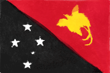 パプアニューギニア独立国の国旗イラスト - 水彩画風の国旗イラスト一覧｜世界の国サーチ