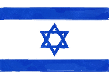 イスラエル国の国旗イラスト - 水彩画風の国旗イラスト一覧｜世界の国サーチ