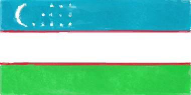 ウズベキスタン共和国の国旗イラスト - 水彩画風の国旗イラスト一覧｜世界の国サーチ