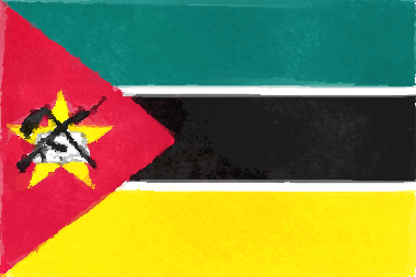 モザンビーク共和国の国旗イラスト - 水彩画風の国旗イラスト一覧｜世界の国サーチ