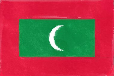 モルディブ共和国の国旗イラスト - 水彩画風の国旗イラスト一覧｜世界の国サーチ