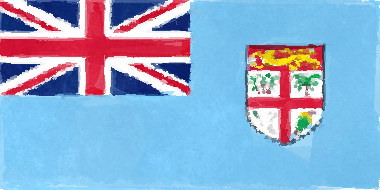 フィジー共和国の国旗イラスト（水彩画風の国旗イラスト）