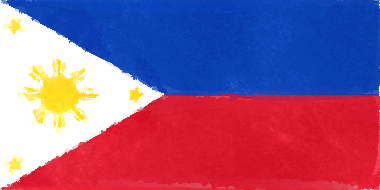 フィリピン共和国の国旗イラスト - 水彩画風の国旗イラスト一覧｜世界の国サーチ