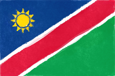 ナミビア共和国の国旗イラスト - 水彩画風の国旗イラスト一覧｜世界の国サーチ