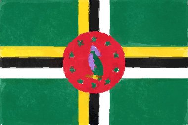 ドミニカ国の国旗イラスト - 水彩画風の国旗イラスト一覧｜世界の国サーチ