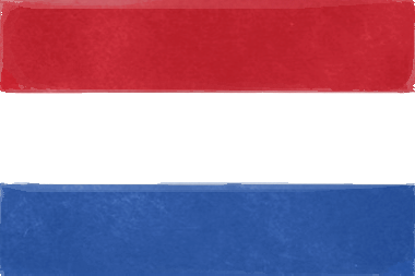 オランダ王国の国旗イラスト（水彩画風の国旗イラスト）