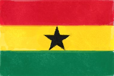 ガーナ共和国の国旗イラスト - 水彩画風の国旗イラスト一覧｜世界の国サーチ