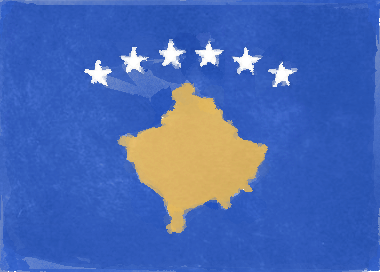 コソボ共和国の国旗イラスト - 水彩画風の国旗イラスト一覧｜世界の国サーチ