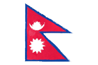 ネパールの国旗イラスト - 水彩画風の国旗イラスト一覧｜世界の国サーチ