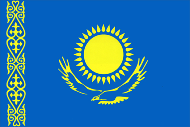 カザフスタン共和国の国旗 - 黄系の国旗一覧｜世界の国サーチ