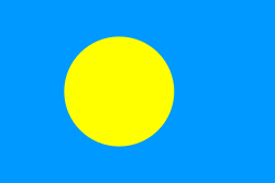 パラオ共和国の国旗 - 2色の国旗一覧｜世界の国サーチ