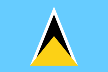 セントルシアの国旗 - 黄系の国旗一覧｜世界の国サーチ